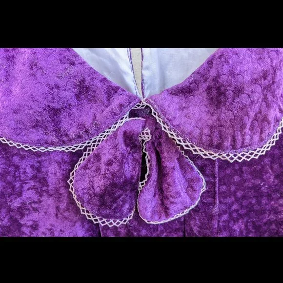 💜Vintage Purple Velvet Painters Smock Costume - Picture 4 of 6